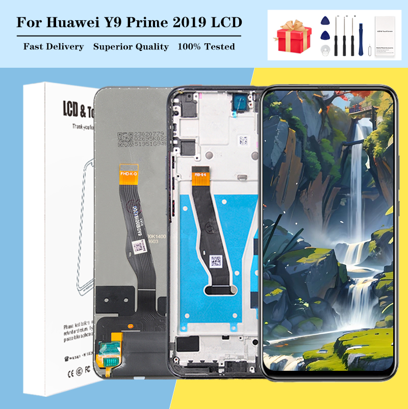 Catteny 6.59 pouces P Smart Z affichage pour Huawei Y9 Prime 2019 LCD Ã©cran tactile HÃ©bergements eur STK-L21 STK-LX3 assemblage avec cadre n° 1