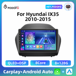 PodoNuremberg-Autoradio StÃ©rÃ©o Android 2 Din 8 + 128 Go, Navigation GPS, RÃ©cepteur FM, 4G, WiFi, DSP, BT, Carplay, Fit for Hyundai Feat 35, 2010-2015 small picture n° 1