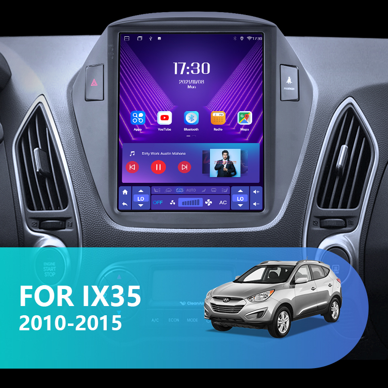 Autoradio Android 11, Navigation GPS, Carplay, stÃ©rÃ©o, 4G, RDS, lecteur multimÃ©dia vidÃ©o, 2 Din, pour voiture Hyundai Tucson 2 LM IX35 (2009 â€“ 2015) n° 3