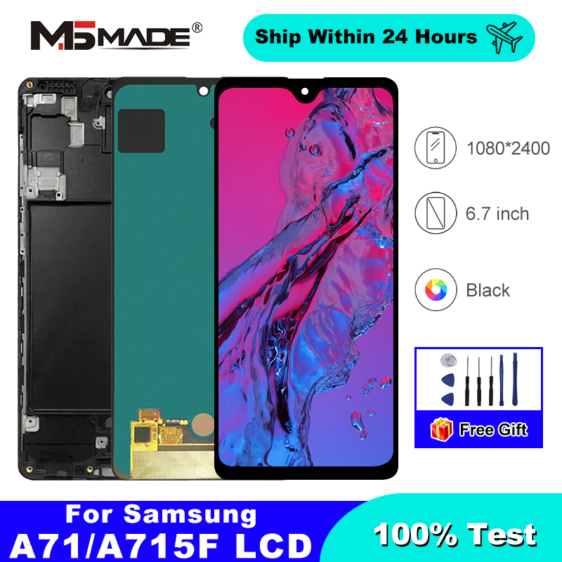 AMOLED pour Samsung A71 4G LCD SM-A715F/DSN SM-A715F/DS Ã©cran tactile HÃ©bergements eur piÃ¨ces de rechange pour Samsung A715 affichage n° 1