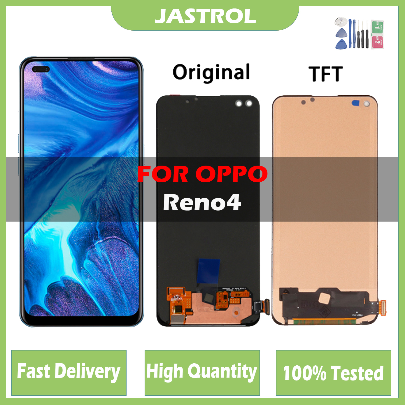 Ensemble Ã©cran tactile LCD, 6.43 pouces, pour Oppo Reno4 CPH2113, pour OPPO A93 4G/Reno 4 lite/F17 Pro/Reno 4F, original n° 1