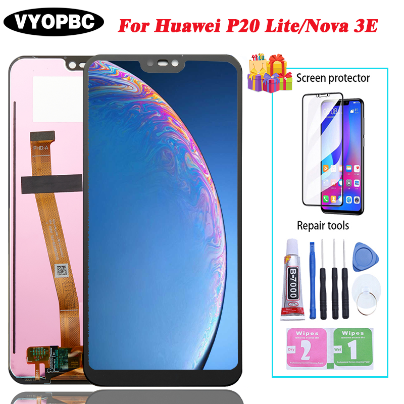 Ensemble Ã©cran tactile LCD de 5.84 pouces, pour Huawei P20 Lite nouveau 3E NetL00 Anelx1 P20LITE n° 1