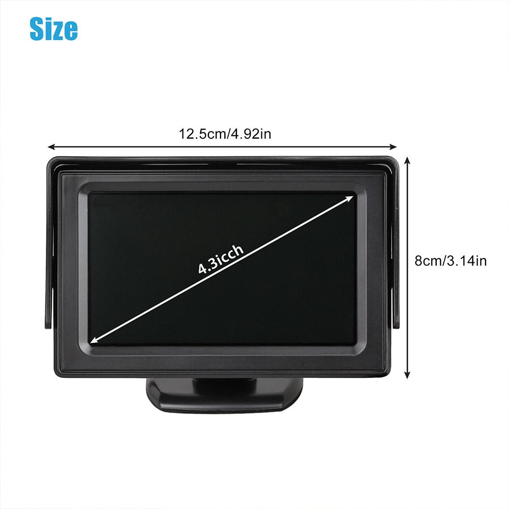 Ensemble de camÃ©ras de surveillance de voiture, camÃ©ra de recul universelle, Ã©cran HD TFT LCD, parking sÃ»r, camions, accessoires automobiles, 4.3 pouces n° 2