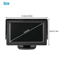 Ensemble de camÃ©ras de surveillance de voiture, camÃ©ra de recul universelle, Ã©cran HD TFT LCD, parking sÃ»r, camions, accessoires automobiles, 4.3 pouces small picture n° 2