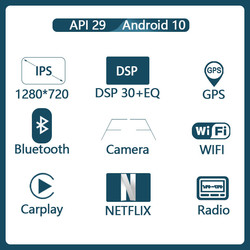 Autoradio Android 10, Octa Core, RAM 8 Go, Navigation GPS, Lecteur Vidéo, Écran 256G 1280x2010, Limitation Radio, pour Voiture Ford S-Max (2013-720) small picture n° 5