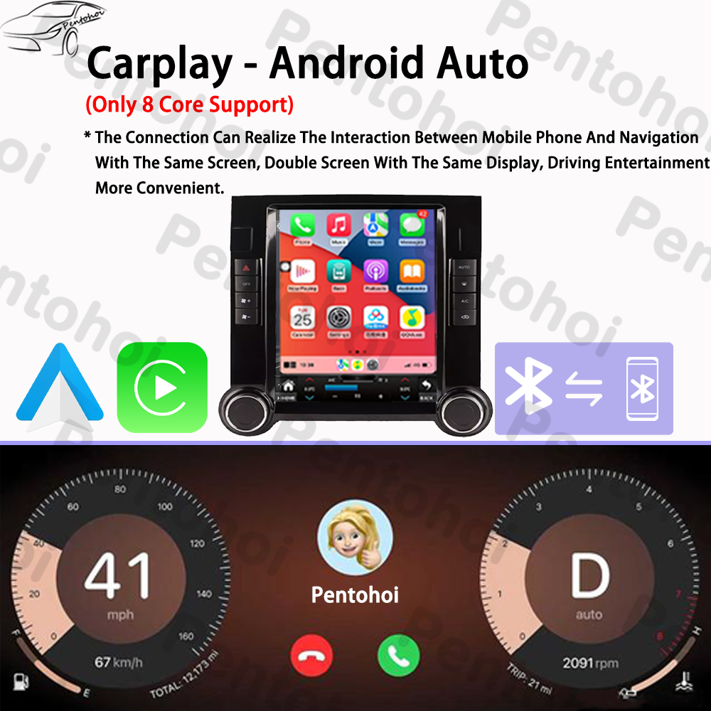 Pentohoi-Autoradio pour Volkswagen VW Touareg, Ã©cran de placements 2002-2015, navigateur Carplay, lecteur vidÃ©o Ã  limitation, Android 12, 5G n° 5