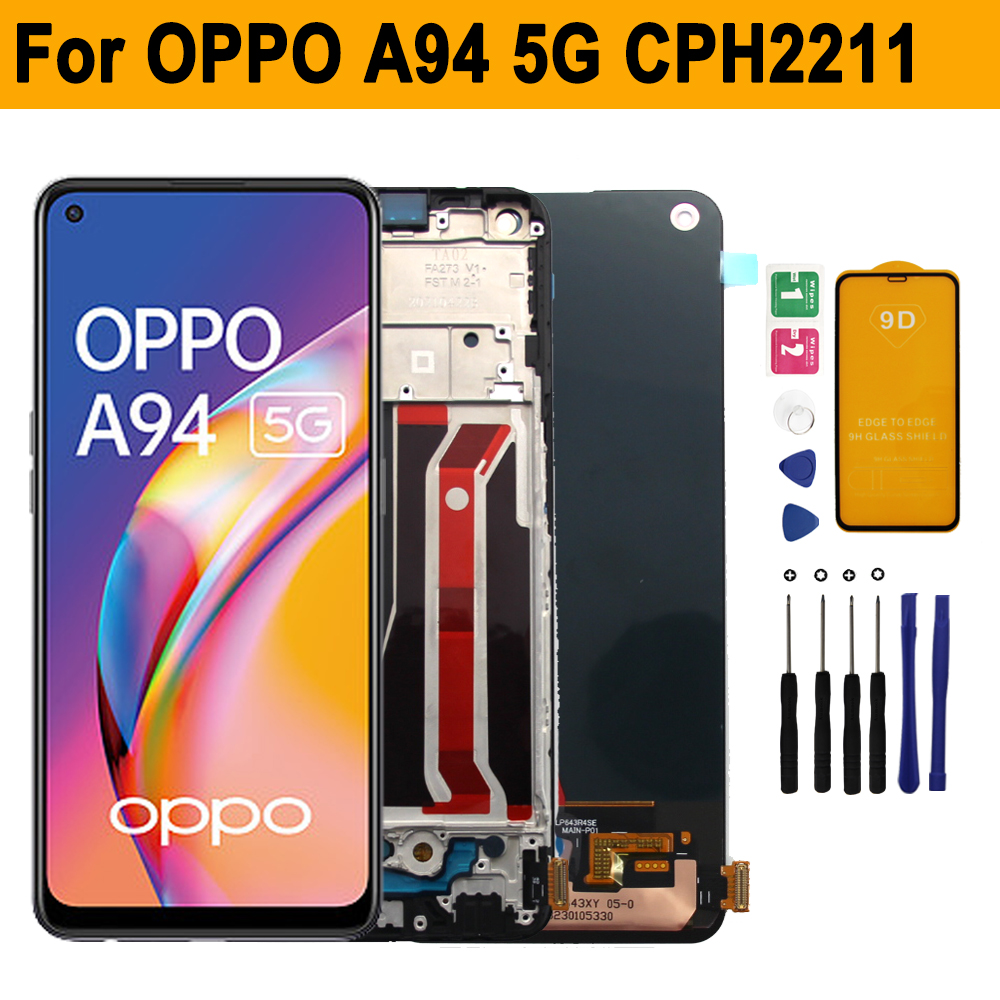 Bloc Ã©cran tactile LCD AMOLED avec chÃ¢ssis, piÃ¨ce de rechange pour OPPO A94 5G CPH2211 n° 1