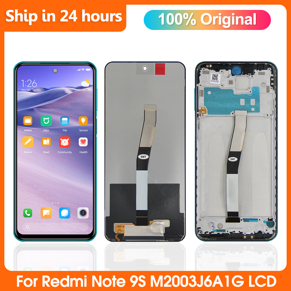 Ã‰cran tactile LCD de remplacement, 6.67 pouces, pour Xiaomi Redmi Note 9S, Original n° 1