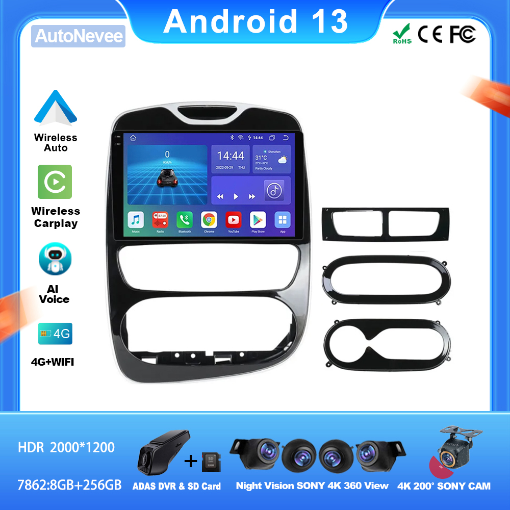 Android Auto Pour RENAULT Clio 4 BH98 KH98 2012 - 2019 Radio de Voiture Haute Performance MultimÃ©dia Lecteur VidÃ©o StÃ©rÃ©o CPU 5G DVD Wifi n° 1