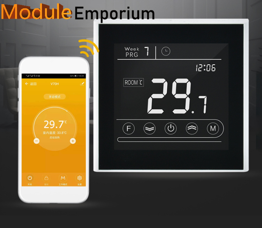 Thermostat intelligent pour le chauffage de l'eau, Ã©cran tactile LCD, contrÃ´le de la tempÃ©rature, fonctionne avec Sochi, Wi-Fi, MK70GA n° 3