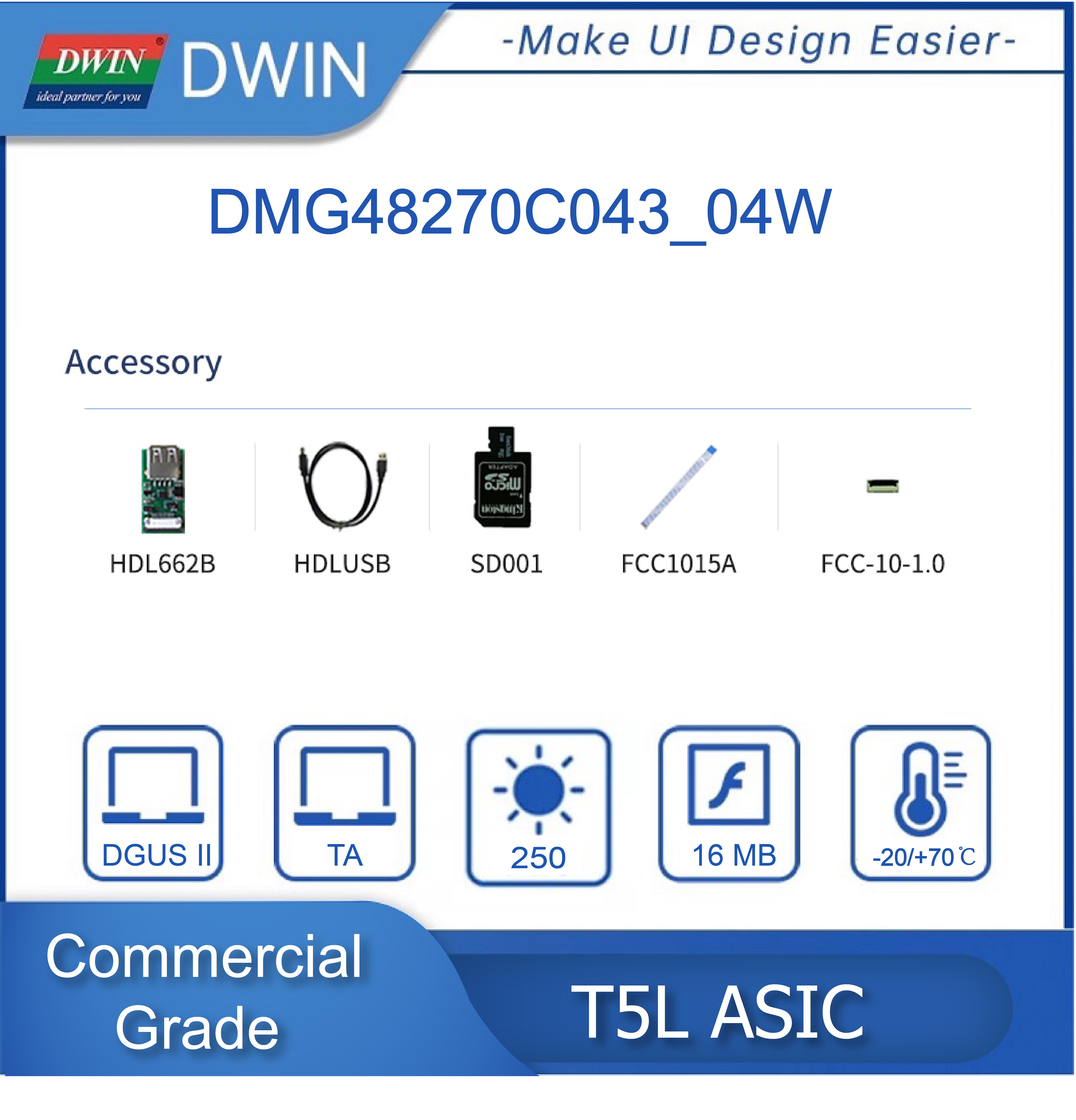 DWIN-Ã‰cran tactile LCD TFT, Ã©cran intelligent HMI, prix bas, offre spÃ©ciale, 4.3 pouces, 480x272 n° 6