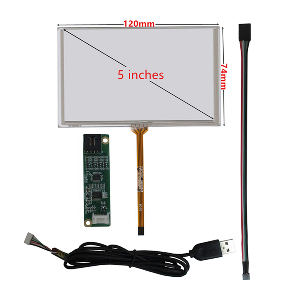 Kit de moniteur compatible Mini HDMI, contrÃ´leur d'Ã©cran tactile, carte de pilote de contrÃ´le, HÃ©bergements eur d'Ã©cran LCD, 5 pouces, 800x480 n° 2