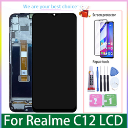 Ã‰cran LCD d'origine avec cadre pour Realme C12, piÃ¨ces de rechange de HÃ©bergements eur d'Ã©cran tactile, RMX2189