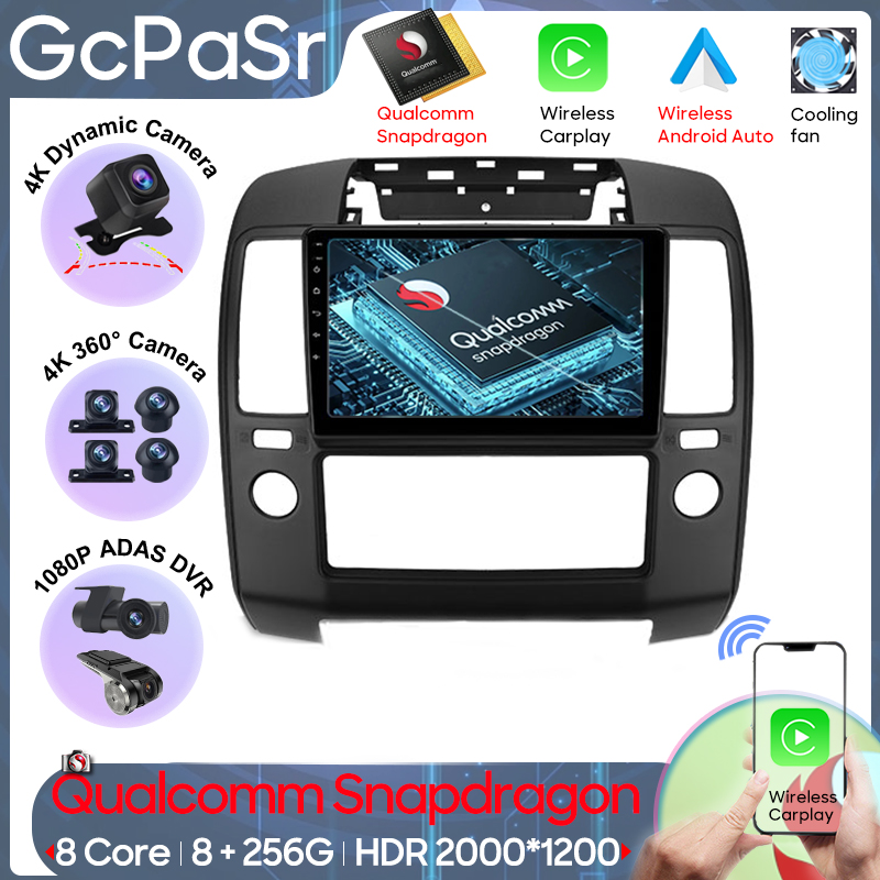 Qualcomm Snapdragon Car Radio pour Nissan Navara 3 D40 2004 - 2010 Navigation GPS Android Player StÃ©rÃ©o UnitÃ© TÃªte 5G No 2din DVD n° 1