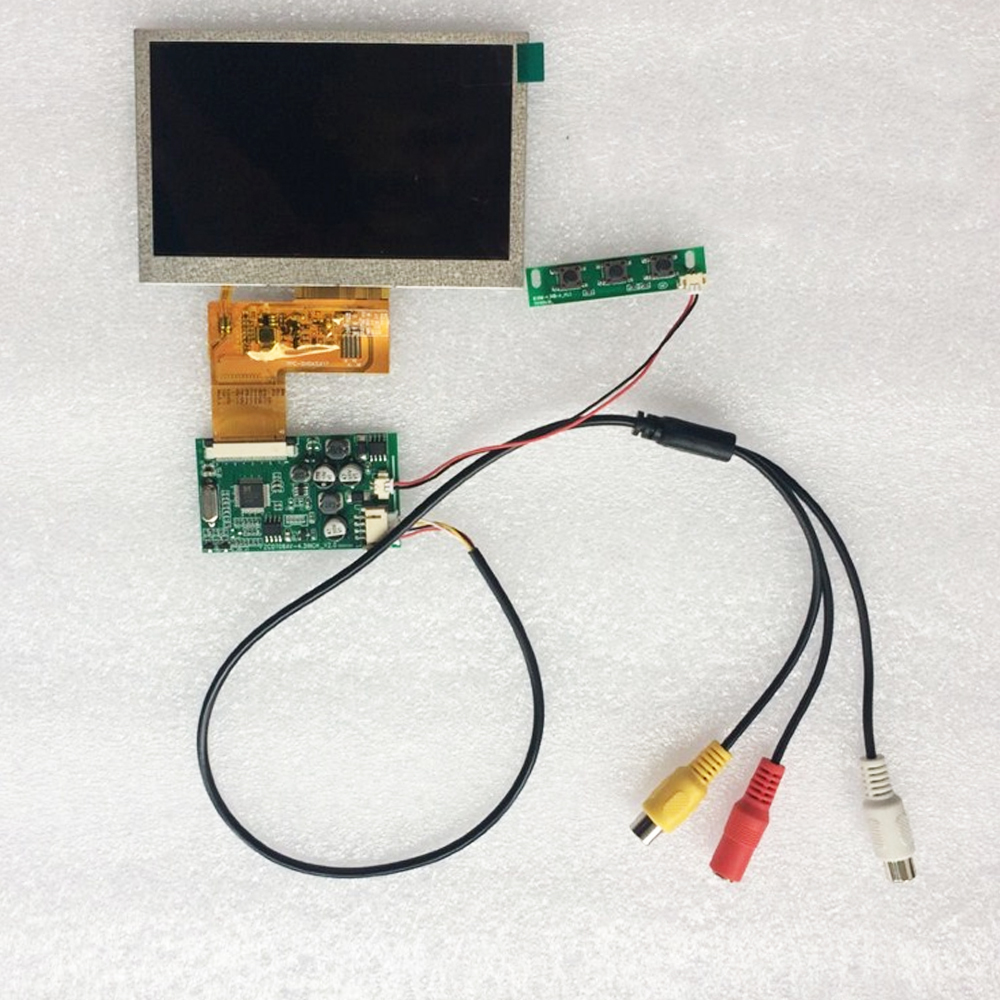 4.3 pouces 5 pouces TFT LCD module d'affichage kit 2AV 4.3 480x272 800x480 5 800x480 pour camÃ©ra De Recul connexion n° 2