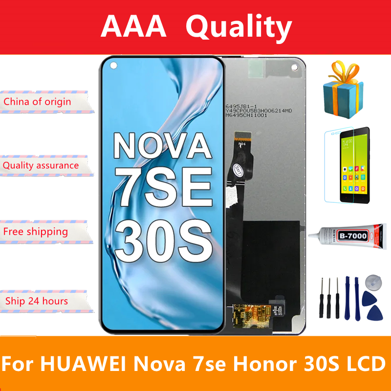 6.5 en effet d'origine Ã©cran LCD pour Huawei Nova 7 SE LCD avec cadre HÃ©bergements eur assemblÃ©e pour Honor 30s Ã©cran CDY-AN90 remplacement n° 1