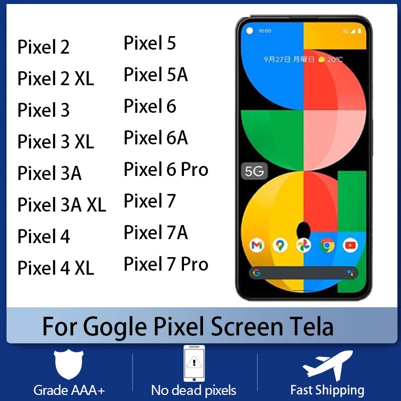 Ã‰cran tactile LCD pour tÃ©lÃ©phone portable, pour Google Pixel 2 3 3A 4 XL 5A snap7A 5 6 7 Pro Tela, original n° 1