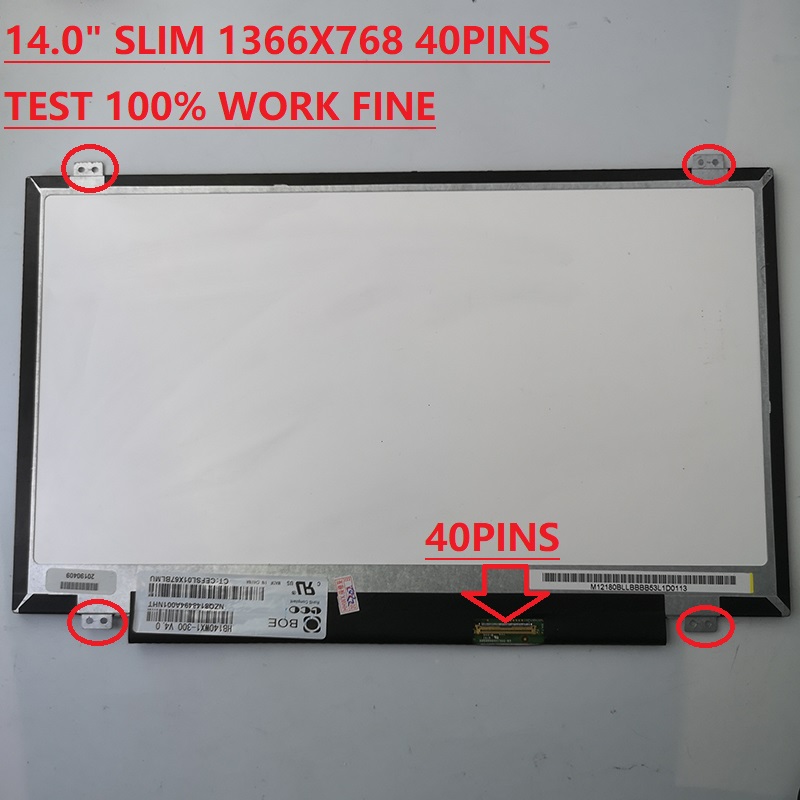 Ã‰cran LCD HD 1366X768 LVDS de 14.0 Pouces, 40 Broches, pour Ordinateur Portable Dell Inspiron 14R-5437 5420 3434 5421 3421 7420 5439 n° 1