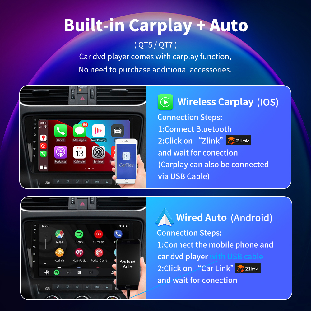 JUSTN183-Autoradio Android pour KIT 207 2006-2016, Navigation StÃ©rÃ©o, Limitation GPS, Lecteur VidÃ©o Carplay Sans Fil n° 4