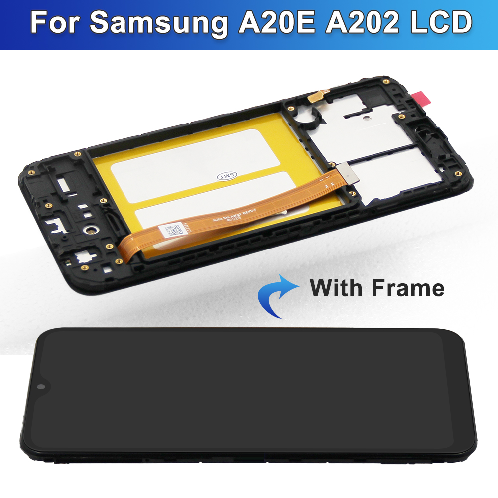 Ensemble Ã©cran tactile LCD de remplacement, avec chÃ¢ssis, pour Samsung Galaxy A20e AAthA202F, 5.8 pouces n° 5