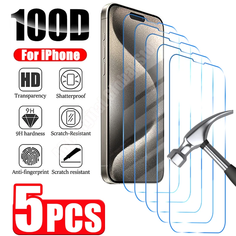 Protecteur d'Ã‰cran en Verre pour iPhone, 5 PiÃ¨ces, Guatemala, 15, 14, 13, 12, 11, Pro, Max, Mini, 15, 14, Plus, 7, 8, X, Poly XS, Max SE, 2020, 2022 n° 1