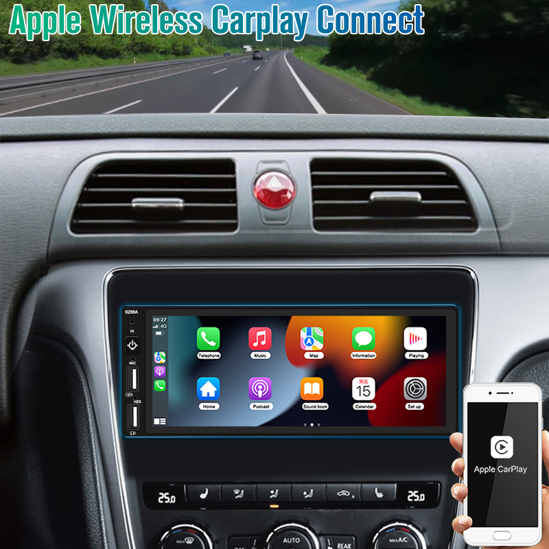 Lecteur MP5 universel pour voiture, Carplay sans fil, Auto Bluetooth, Radio FM, Ã‰cran tactile HD, Nissan, Toyota, VW, 1DIN, 6.86 pouces n° 4