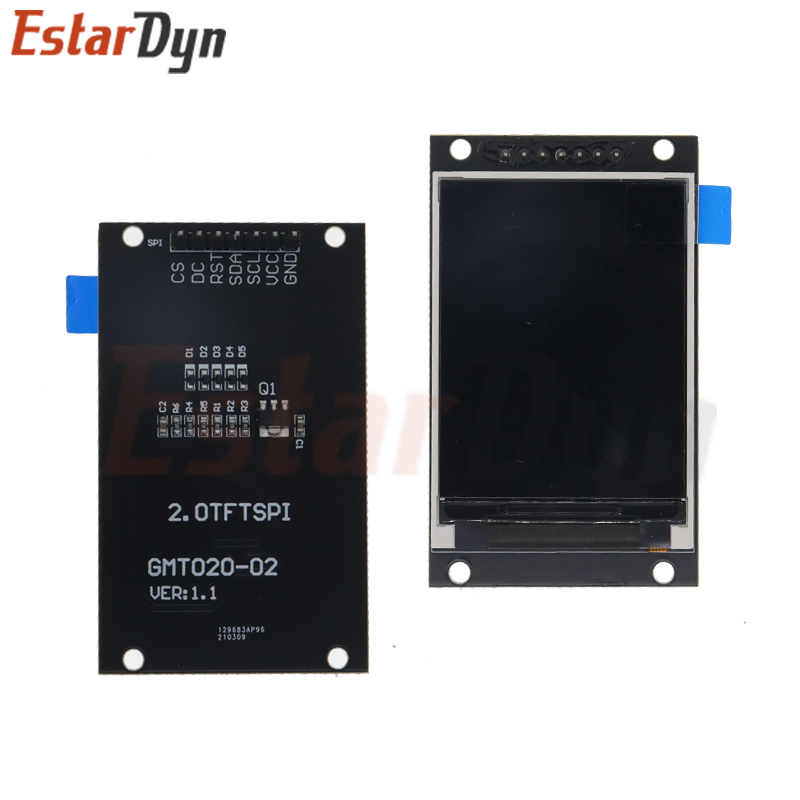 Ã‰cran TFT OLED LCD, 2.0 pouces, lecteur IC ST7789V, KampRGBx320, interface matricielle Ã©ventuelles I pour Arduio, document complet, technologie d'affichage LCD n° 3