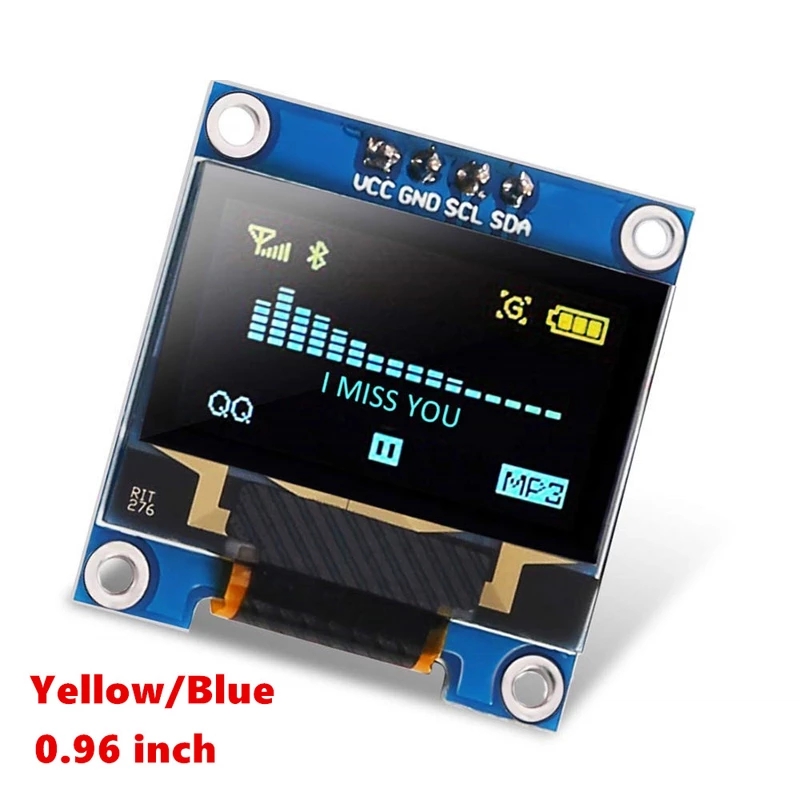 Ã‰cran OLED avec puce IIC sÃ©rie I2C, 0.96 pouces, 4 broches, technologie 12864, 128x64, LCD SSD1306, 6 piÃ¨ces n° 3