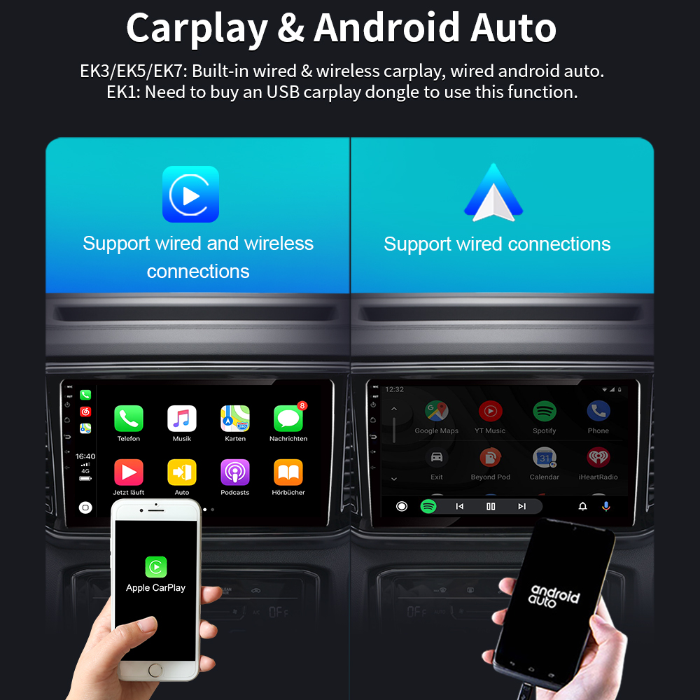 EKIY  autoradio EK5 Android Auto Carplay 4 go 64 go Navigation GPS lecteur multimÃ©dia DVD stÃ©rÃ©o 2 Din unitÃ© centrale pour voiture Ford Transit 2018 n° 3