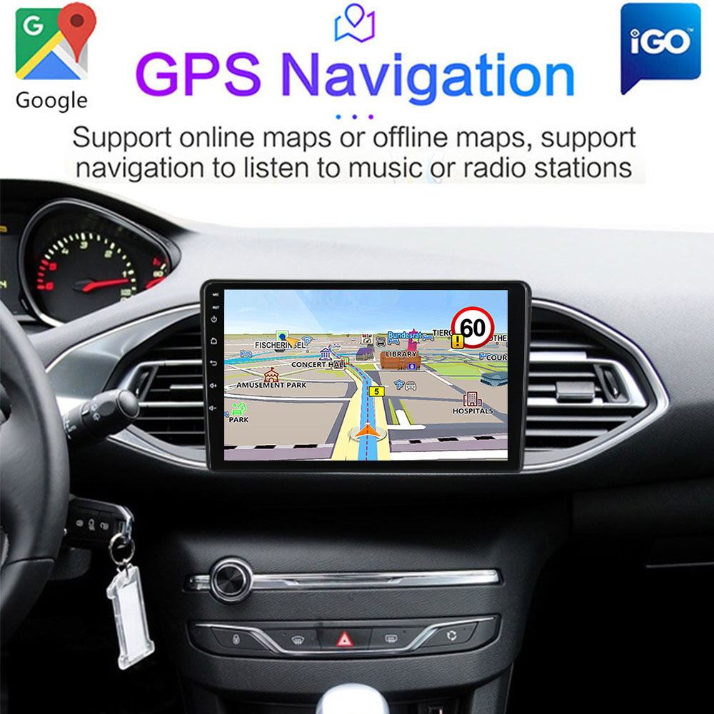 Autoradio Android 10 8 Core avec Ã‰cran IPS de 9 Pouces, RÃ©cepteur StÃ©rÃ©o, Lecteur de Limitation Carplay, pour Voiture KIT 308 T9 308S 2013 - 2017 n° 3