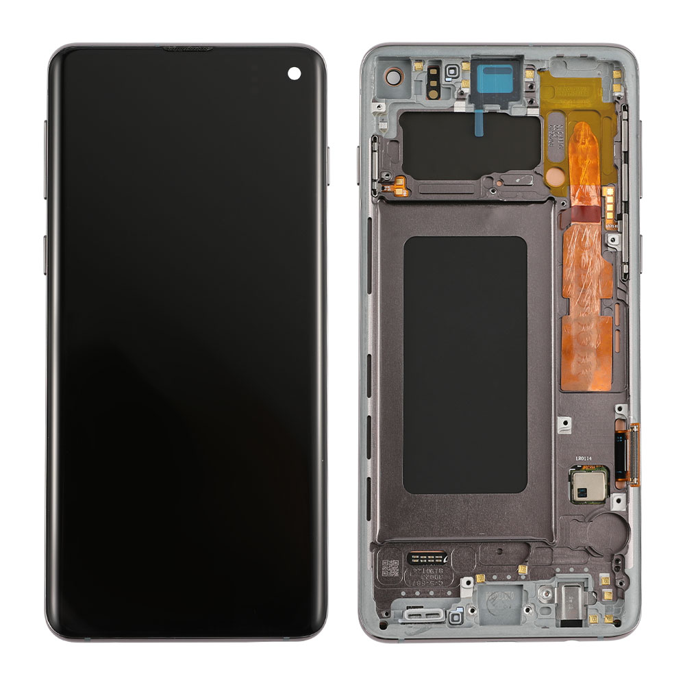 Elekworld-Écran tactile AMOLED de remplacement avec châssis, noir, pour Samsung Galaxy S10 5G S10 Plus S10e, 100% OEM n° 2