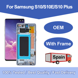 Elekworld-Écran tactile AMOLED de remplacement avec châssis, noir, pour Samsung Galaxy S10 5G S10 Plus S10e, 100% OEM small picture n° 1