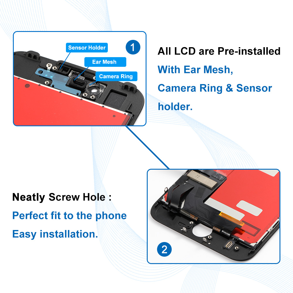 Bloc Ã©cran tactile LCD de remplacement, avec 3D Touch, avec cadeau, pour iPhone 6 7 8 6S Plus n° 4