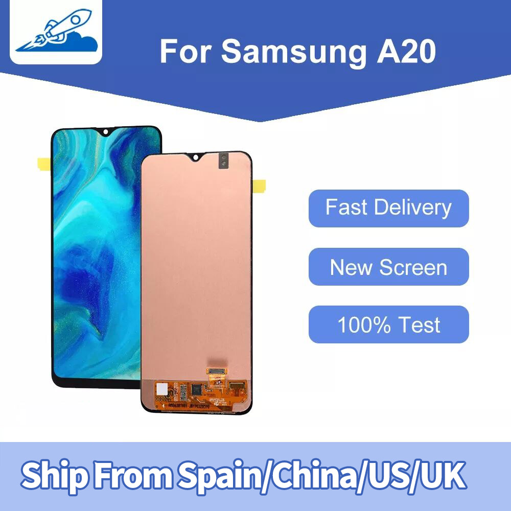 Ã‰cran tactile LCD AMOLED de remplacement, 6.4 pouces, Grade AA +, pour Samsung Galaxy A20 A205 SM-A205F n° 1