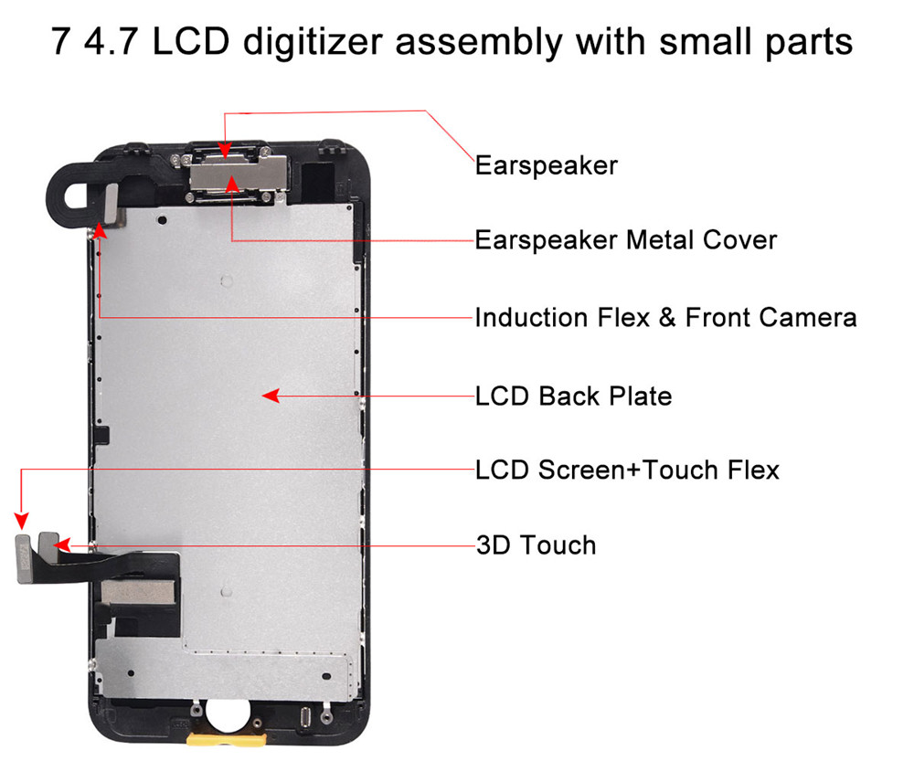 Ensemble complet Ã©cran tactile LED de remplacement, qualitÃ© AAA +++, pour iPhone 7 Plus 8 6S 6 5 n° 2